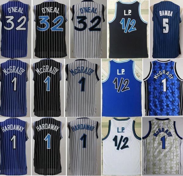 

basketball mohamed bamba jersey tracy mcgrady shaquille oneal o neal penny hardaway lp penny anfernee vintage stitched black blue white