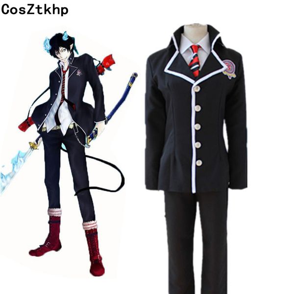 

theme costume coszthkp ao no exorcist blue exorcist okumura rin okumura yukio cosplay costume full set school uniform ( jacket + pants +, Black;red