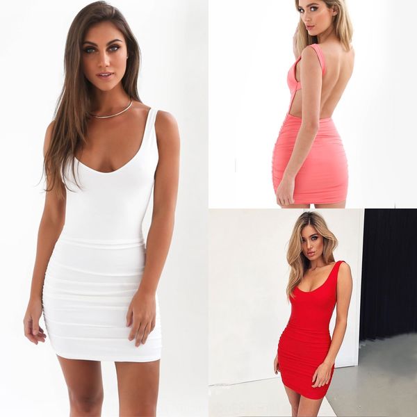 

2020 dress dress new women's summer shu brocade open back sling spring and summer solid color skirt cp0ex, Black;gray