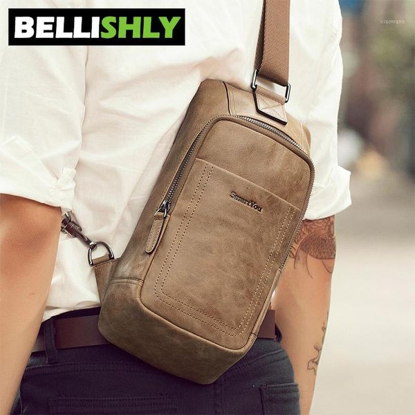 

bellishly genuine leather shoulder bags for men leisure travel 2019 handbags man modis male crossbody chest bag1