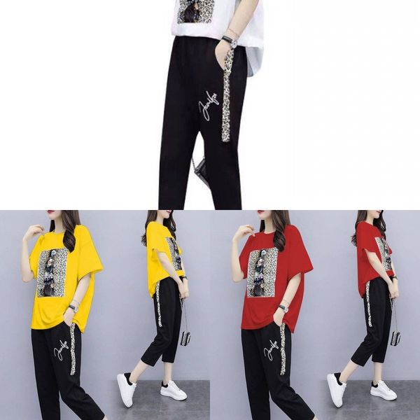 

2020 summer summer clothing casual women's wear casual fashion suit fat sister big size women's wear age reduction show thin hide, Gray