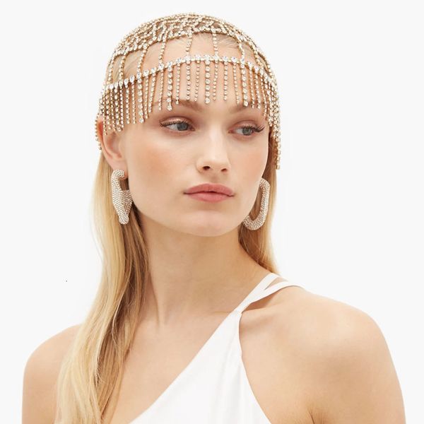 

2021 new hairstyle tassel diamond mesh bride handmade versatile trend jewelry headdress swimsuit bandage bathing suits pad
