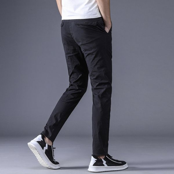 

yq3od ice silk men's ultra thin summer breathable casual sports sports eg0q4 men's elastic korean fashion slim feet casual pants p, Blue
