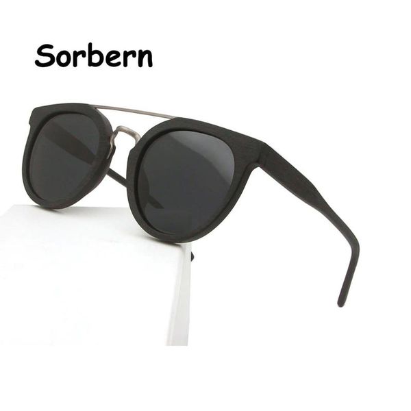 

красный ацетат wood grain солнцезащитные очки поляризованные женщин mens vintage круглый вс очки для мужчин вождения uv400 gafas, White;black