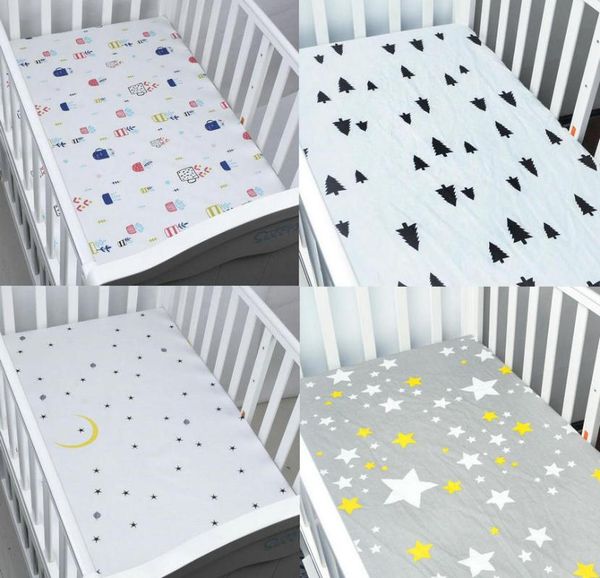 

egmao new baby bed fitted sheet 130x70x22cm crib sheet 100% cotton bed
