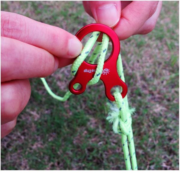 

50pcs 3 hole camping tent wind cord rope fastener quick knot buckle line runner adjuster carabiner hook hanger tighten jllkex