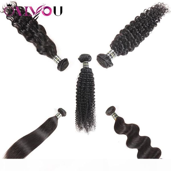 

brazilian unprocessed virgin hair bundle deals body wave straight deep wave kinky curly human hair bundles remy hair extensions sample order, Black