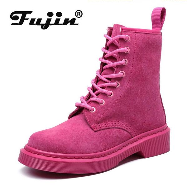 

fujin мода дикого толстым дном кожи осень зима новый плюс velvet теплые ботинки зимы женщин в женские сапоги голеностопного женская обувь, Black