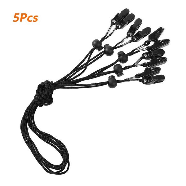 

yarn 5pcs baseball cap wind-proof rope adjustable hat clips retainer for golfing fishing boating sailing outdoor sports cord, Black;white