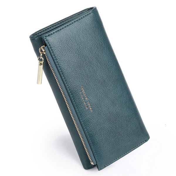 

european & american women's wallet trifold lady purs multi card holder large capacity women clutch long zipper mobile phone bag, Red;black