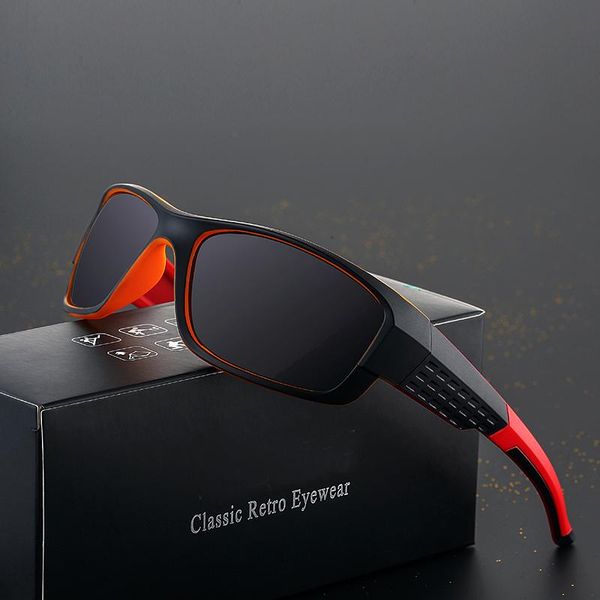 

sunglasses brand design polarized men travel sun glasses men's fashion plastic square driving eyewear gafas de sol, White;black