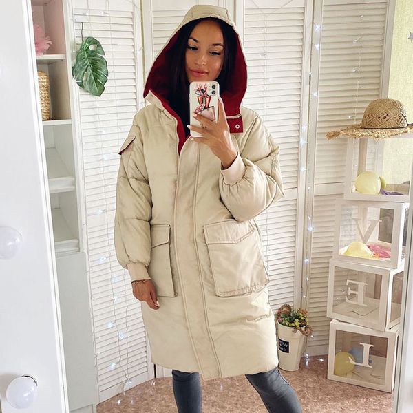 

women winter long parkas 2020 casual thicken warm hooded parkas coat colorful female outwear winter coat plus size s-3xlx1016, Black;brown