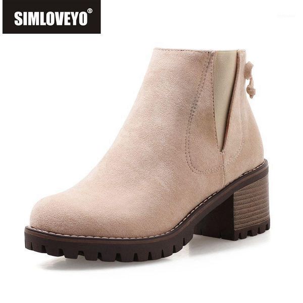 

boots simloveyo plus size 34-43 women ankle zipper cross tied autumn for shoes botas feminina b10001, Black