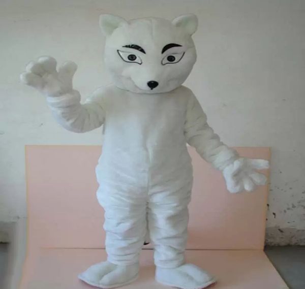 Costume della mascotte della volpe bianca di Halloween Costume di alta qualità Cartoon Animal Anime personaggio a tema Costumi di carnevale di Natale