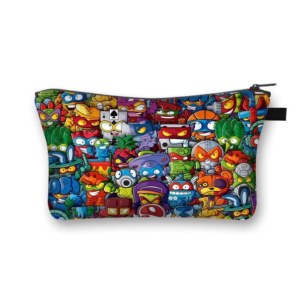 

super zings cosmetic case women girls cartoon game makeup bag large capacity multifunction toy storage bag children gift