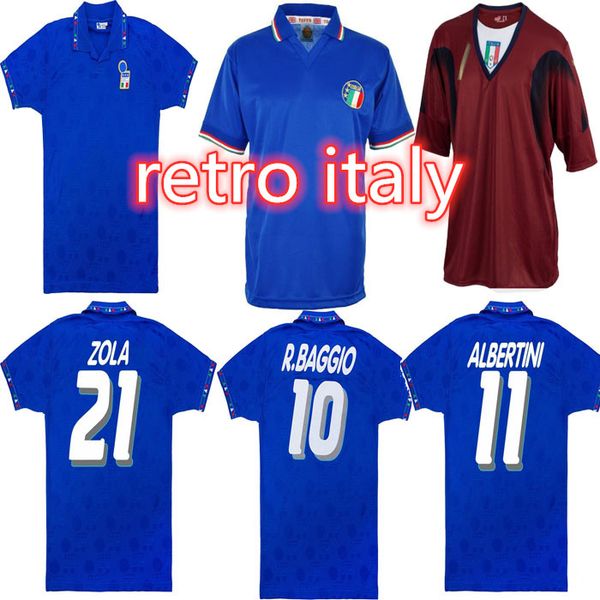 

1994 jersey camisetas de futbol retro maldini baggio donadoni totti del piero 2006 pirlo inzaghi buffon, Black;yellow