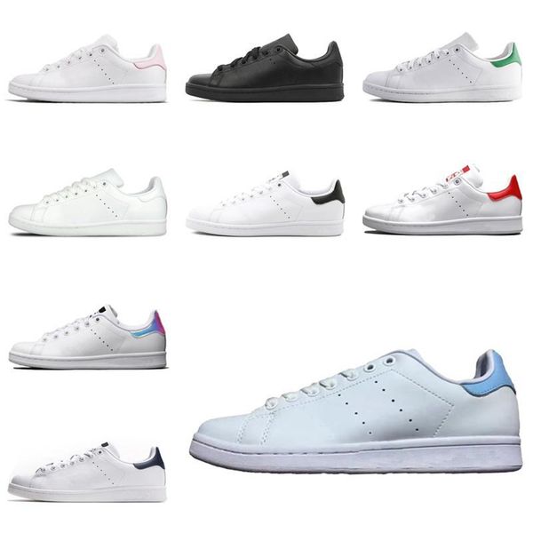 

mens classics boots stan smith womens flat sneakers green white navy blue rainbow fashion men trainer outdoor sports shoes size eur 36-44 5-, Black