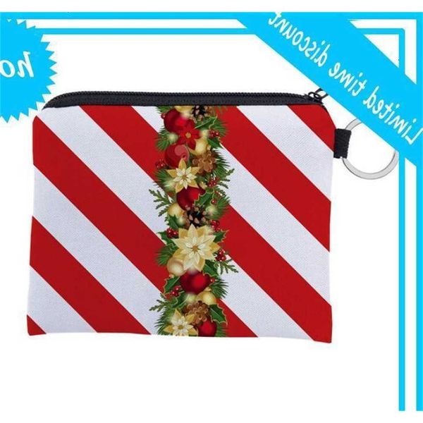 

christmas polyester waterproof printing protable coin purses