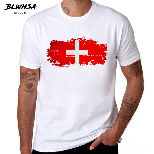 

blwhsa switzerland flag printing casual short sleeve summer funny hip hop switzerland flag sport hooded sweatshirt hoodie men t shirt