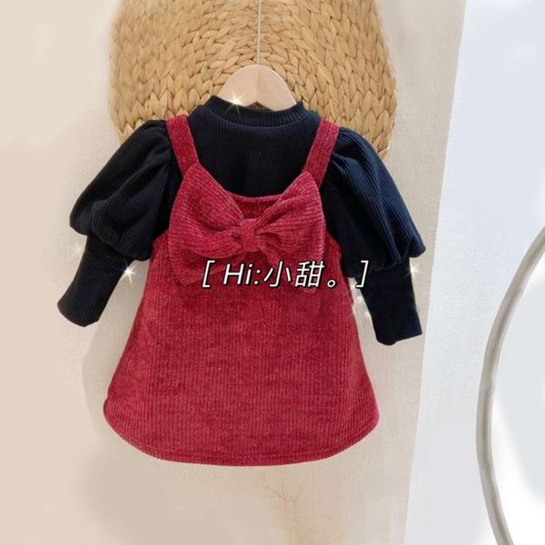 

beitian 20 autumn and winter hani new korean girl's plush princs big bow vt drs, Red;yellow