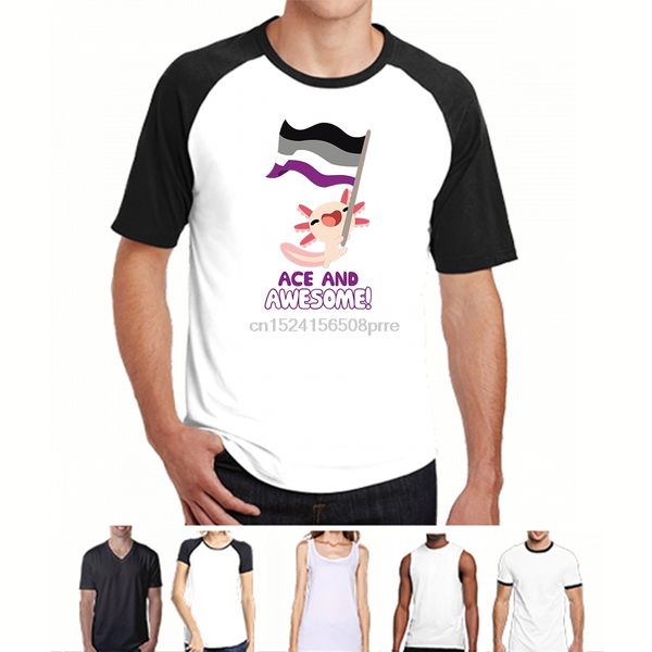 

100% cotton o-neck custom printed tshirt men t shirt ace and awesome - asexual women t-shirt sport hooded sweatshirt hoodie