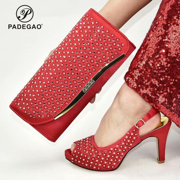 

2020 удобные каблуки итальянские элегантные туфли красного цвета и сумка для match набор африканских обувь и сумки набор для платья венчания, Black