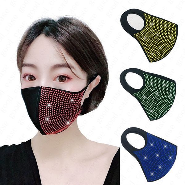 

factoryjvzydiamond bling bling masks washable reusable mask super star face shield sun drill shiny face cover