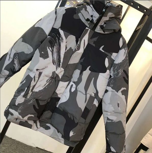 

мужская пальто спускаемого пальто 20fw зимний дизайн прилив писем вышивка кленовый лист теплый вниз парки высококачественный куртка размер x, Black