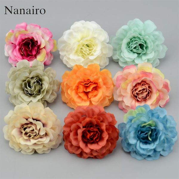 

5pcs 6cm silk rose artificial flower heads for wedding home furnishings craft diy wreath handicrafts fake flowers bbyzrd bwkf