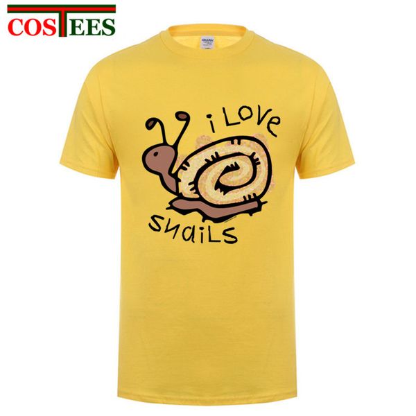 

2017 new summer fashion i love snails o neck slim fit short sleeve trend casual s sport hooded sweatshirt hoodie men t shirt