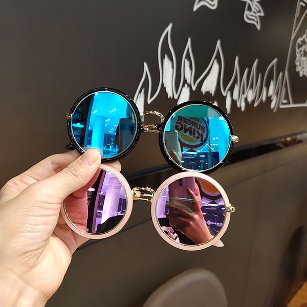 

fashionable round glasses, children's sunglasses, boys and girls, show glasses fashion, White;black