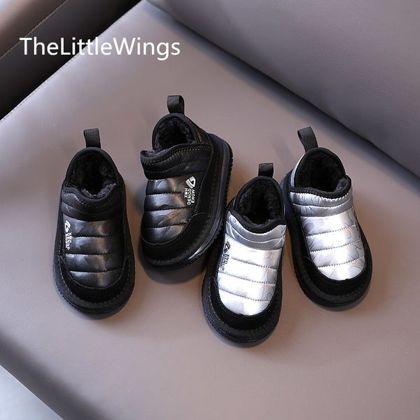 

winter 2020 new children's snow bright face boys cotton shoes liang pi warm girls leisure ankle boots 1-15 years old, Black;red
