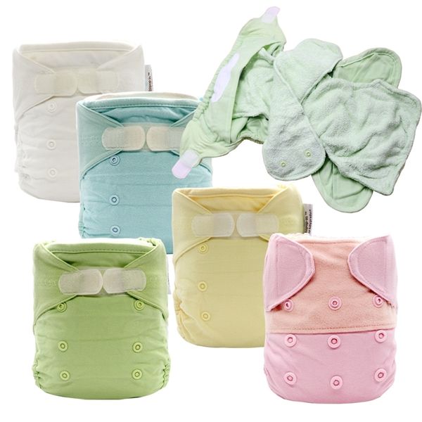 

baby ecological diapers reusable nappy  washable diapers baby cloth nappies waterproof diapers bamboo insert pop in lj201026