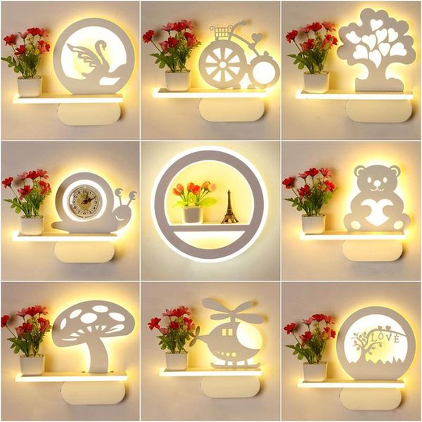 

wall lamp woerfu acrylic dimmable light ac85-265v remote control led 28w