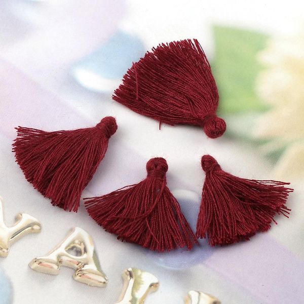 

30 3cm colorful random cotton tassel charms tassels earring silk satin for earring jewelry making diy craft materials h qyluiu