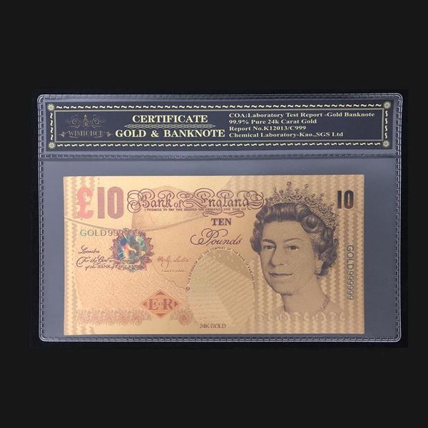 

selling product for color england banknotes uk 5 pound banknotes in 24k gold money with coa frame for collection sqcdgl pingtoy