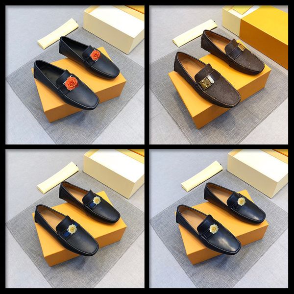 

man genuine cow leather casual shoes crocodile skin soft moccasins anti-slip flat loafers drive shoes erkek ayakkabi, Black