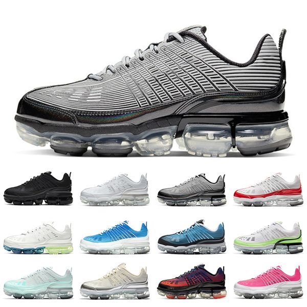 

wholesale 360 xamropav men women running shoes triple black white metallic sliver university red summit white mens trainers sports sneakers, White;red