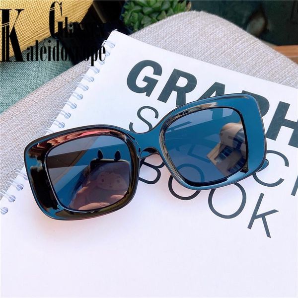 

vintage square sunglasses women men deisgn sun glasses ladies retro clear blue brown driving goggles shades uv400, White;black