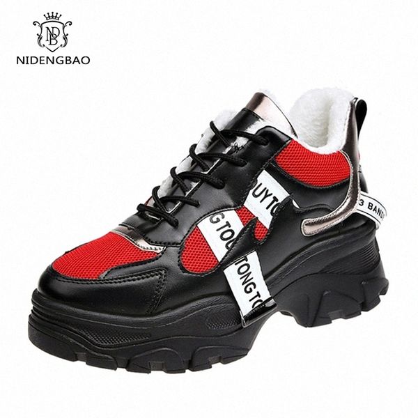 

early winter women shoes with fur warm casual shoes women flat platform heighten girls sneakers fashion clunky sneaker shoes #f94y