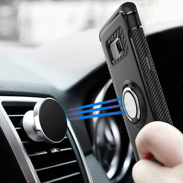 

ring magnetic car holder luxury case for samsung s7 edge s8 s9 plus j3 j5 j7 j2 prime shockproof back cover