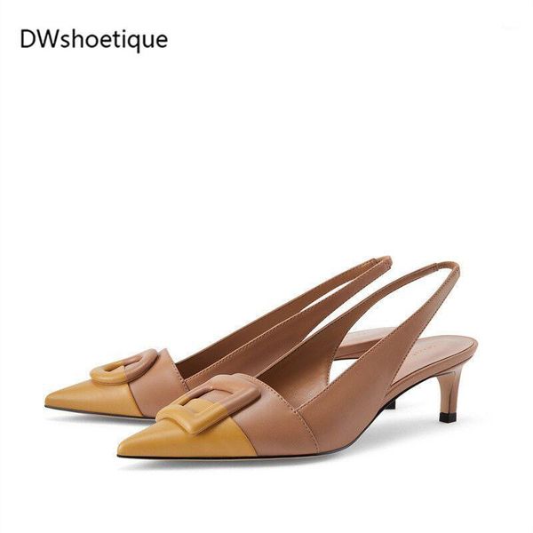 

dress shoes pointed toe buckle women thin heel slip on slingbacks1, Black