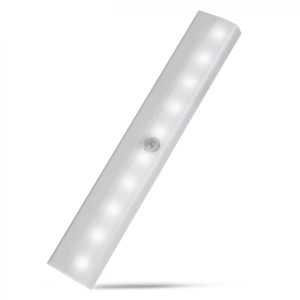 2022 neue 10 LED Motion PIR Sensor Licht Automatische Licht Sensing Nachtlicht Für Kleidung Shop Klebeband Garderobe Lampe