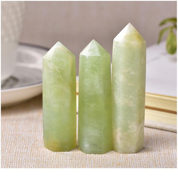 

1pc natural crystal point snowflakes jade healing obelisk quartz wand obelisk ornament for home decor reiki energy stone qylwmr, Black