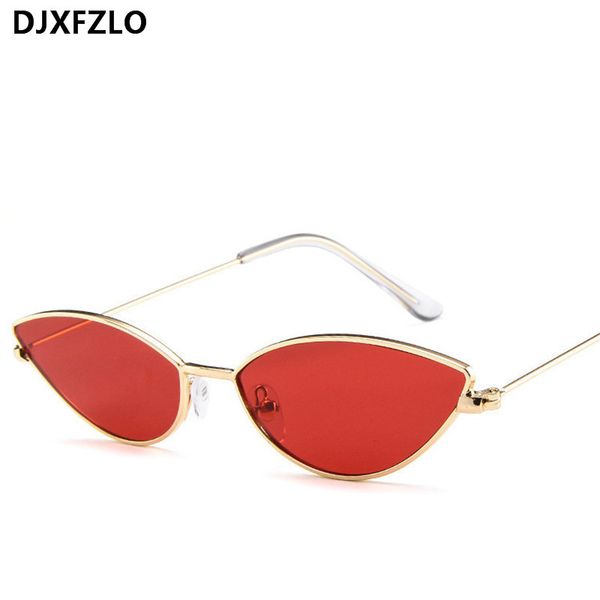 

small cat eye sunglasses women brand vintage cat eye frame tint mirror lens metal sun glasses shades oculos de sol, White;black