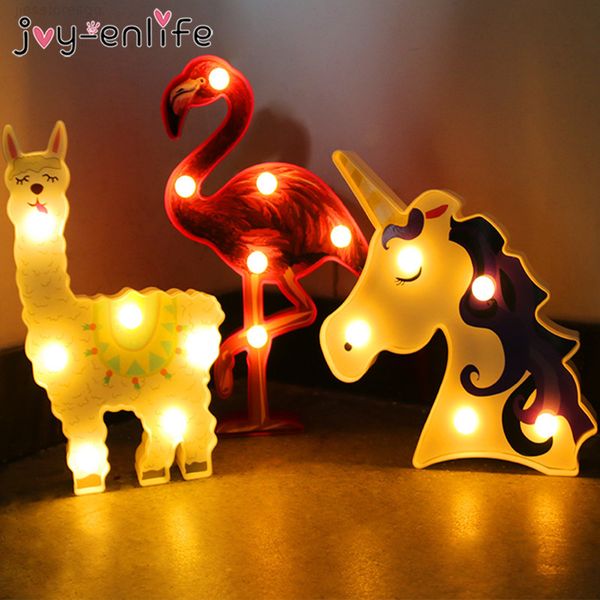 

party decoration 3d unicorn lamp night for home decor bedroom table led kids birthday baby shower light