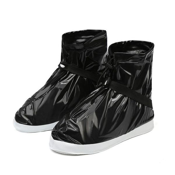 

women's waterproof rain boots elegant comfortable rainproof anti-skid thickened adjustable tightness shoe covers reusable sqczhx