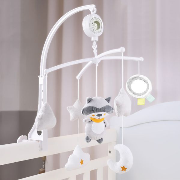 Baby Crib Мобильные игрушки 0-18 месяцев Держатель детской кроватки Rattles Music Box Кровать Bell Carousel для Toddler Кровать Bell Kid Rath Toy LJ201113