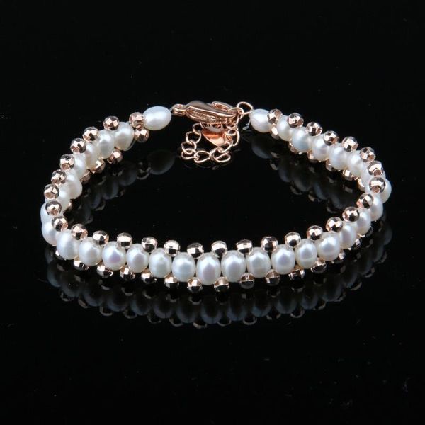 

2020 freshwater pearl bracelets natural pearl bracelet for wome beads bracelet 4-5mm, Black