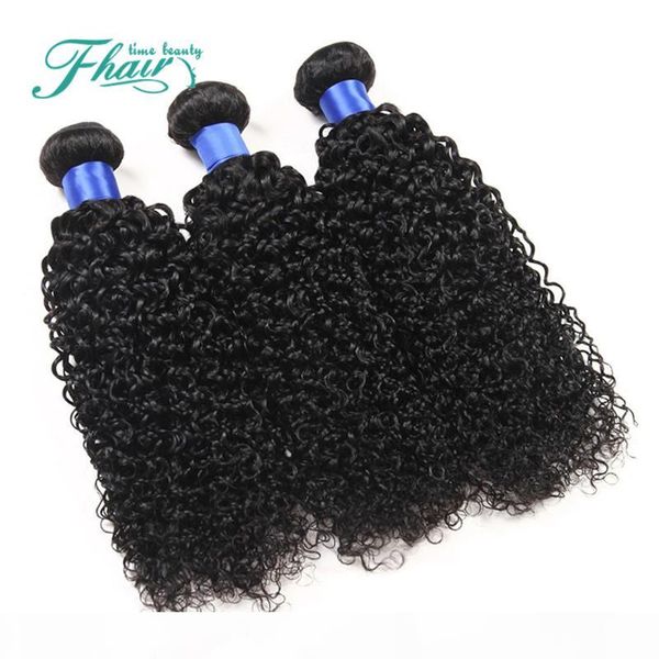 

3 pcs lot 7a indian deep curly hair bundles,10-30" inch deep curly hair weaving dyeable beachable, Black